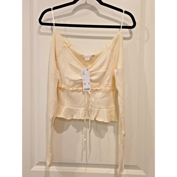 Urban Outfitters Tops - Urban Outfitters Cream Ribbed Top